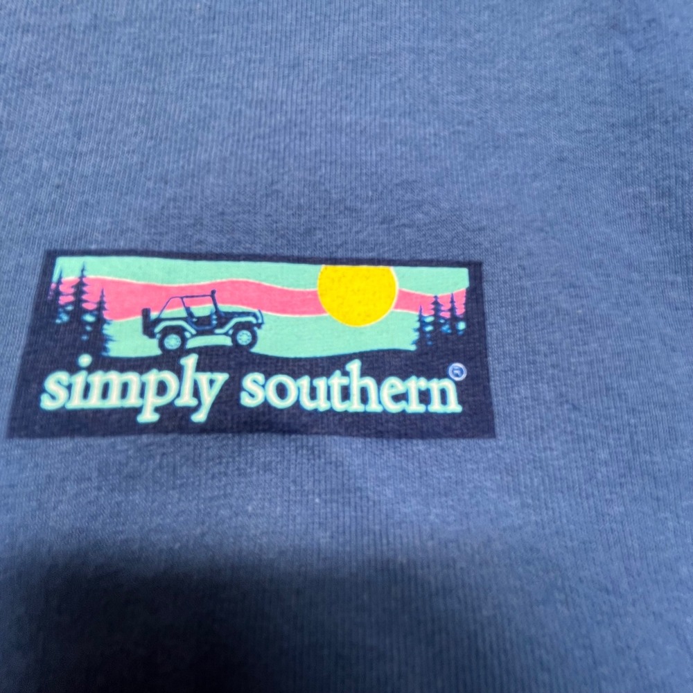 Simply Southern Navy Long Sleeve Think Outside Camping Patagonia Logo Medium - Picture 6 of 8